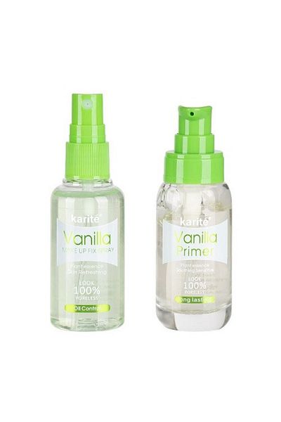 KARİTE Set Spray fixare si baza de machiaj, Karite, Vanilla