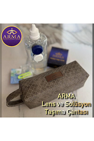 Arma ANTİK GRİ ÖRGÜ DESEN LENS VE SOLÜSYON TAŞIMA ÇANTASI