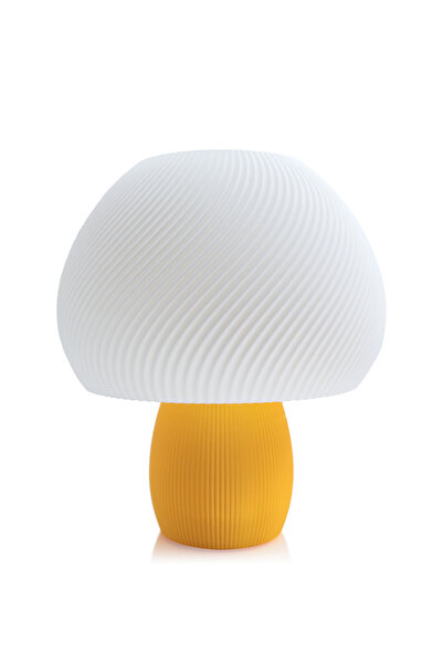 TechCore Dalgalı Mantar Abajur Lüx & Modern Özel Tasarım (AMPUL DAHİL)