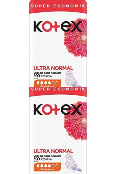 Kotex Hijyenik Ped Ultra Normal 24 LÜ 2 PAKET