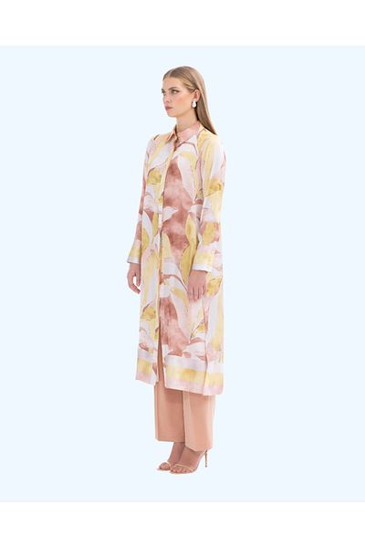 SEÇİL Shirt Collar Patterned Tunic