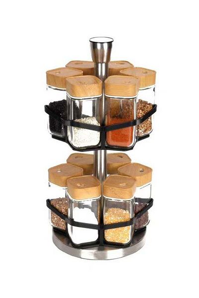 ALMUFARREJ 12-Piece Spice Bottle Set Beige 35 x 25 x 25cm