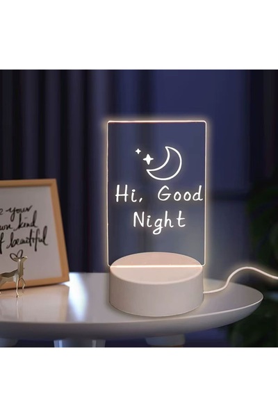 Forzacase Led Işıklı 10x18 cm Yazı Çizim Tahtası Stantlı Led Çizim Tableti Ge...