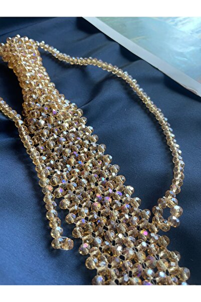 Mery Gold kristal boncuk kravat