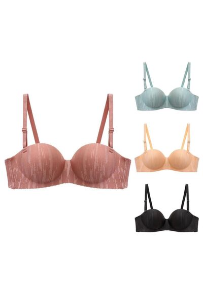 F.K Στράπλες Dusty Rose Bra - Κοπή με λέιζερ και υποστήριξη χωρίς σύρμα