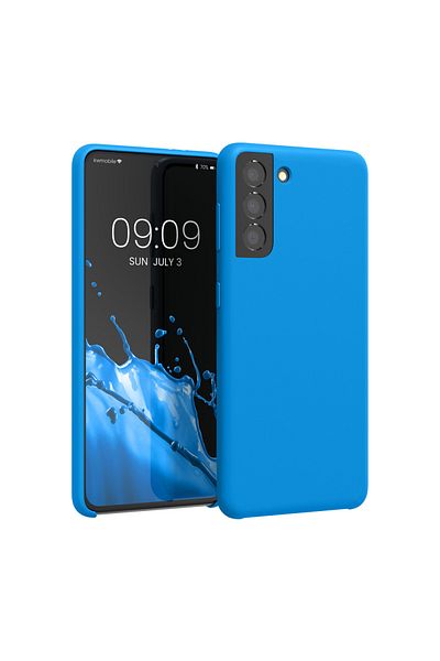 KWmobile Carcasă pentru Samsung Galaxy S21, silicon, albastră, 54056.157