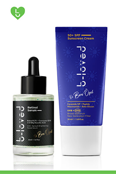 b-loved مصل الريتينول + واقي الشمس SPF 50+ مزدوج لتجديد البشرة وحماية من الأش...