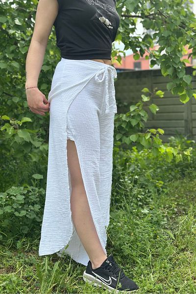 OTEXSA Double Layer Surprise - White 100% Cotton Shorts Pantalon