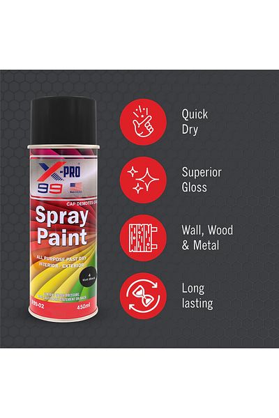 X-PRO 99 Matt Black Spray Paint