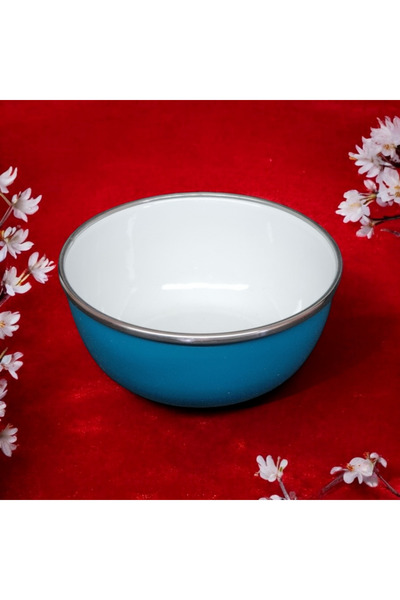 emaye market 14cm 6Pcs Enamel Soup Bowl, Breakfast Bowl and Snack Bowl Storage