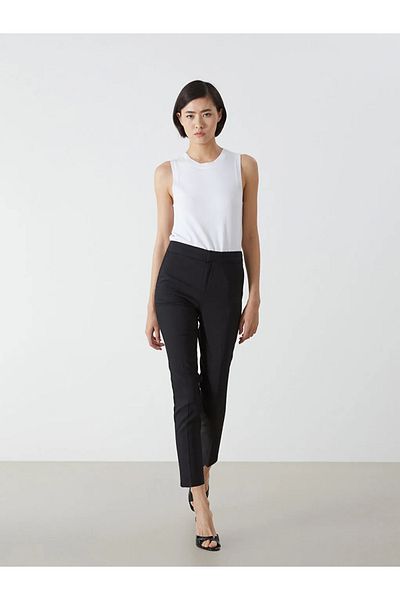 LC Waikiki Pantaloni de damă LCW Vision negri cu talie elastică