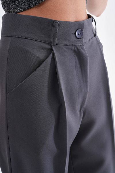 H&A İSTANBUL Women's New Season Pleated Fabric High Waist Palazzo Pants