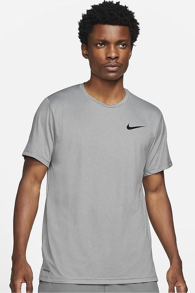 Nike Ανδρικό μπλουζάκι προπόνησης για τρέξιμο με κοντό μανίκι Pro Dri Fit Γκρι
