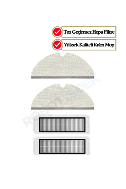 robotyedek Mop de schimb și filtru Hepa compatibil pentru Roborock S6 Maxv - ...