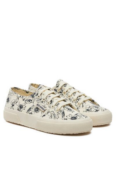 Superga superga women's sneakers 2750 SKETCHED FLOWERS natural
