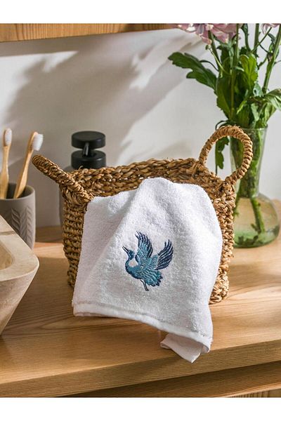 LC Waikiki LCW HOME Πετσέτα Προσώπου Βαμβακερή Κεντημένη Πουλί 50x80 εκ.