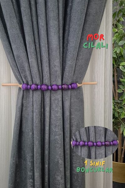 Armashine Bohemian Style Polished Wooden Curtain Holder 1 Piece