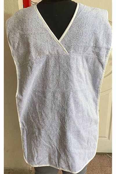 9Renk Washable Patient Meal/Food Bib Adult Halter/Cotton 80 Cm*48 cm