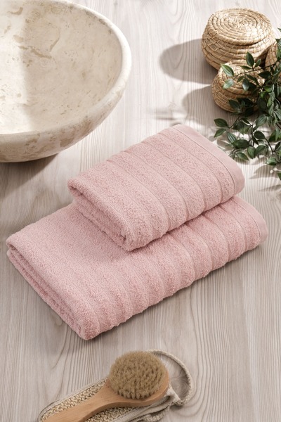 ENESSA 2-х шарова рушник для ванної кімнати серії Li Dalga, комплект 70*140 см - 50*90 см