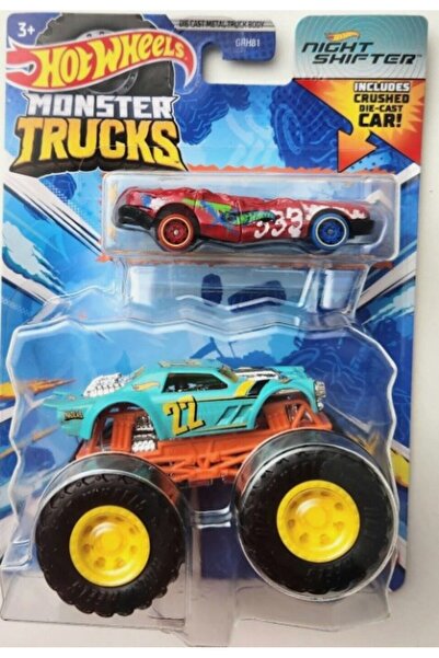 HOT WHEELS Night Shifter and Crushed Sedan Stop 2021 Monster Trucks - HWN36
