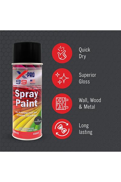 X-PRO 99 Gloss Black Spray Paint