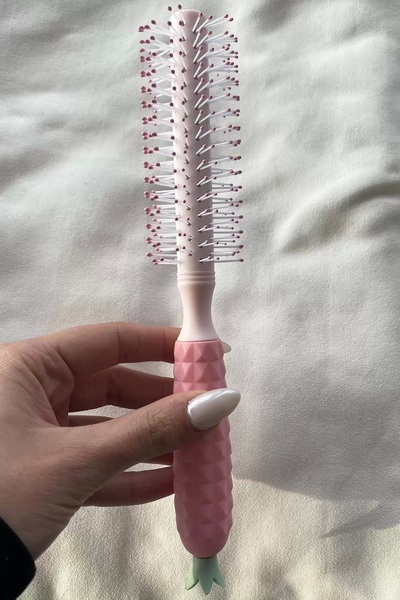 TakıDolabı Χτένα με βούρτσα για τα μαλλιά σε ροζ χρώμα