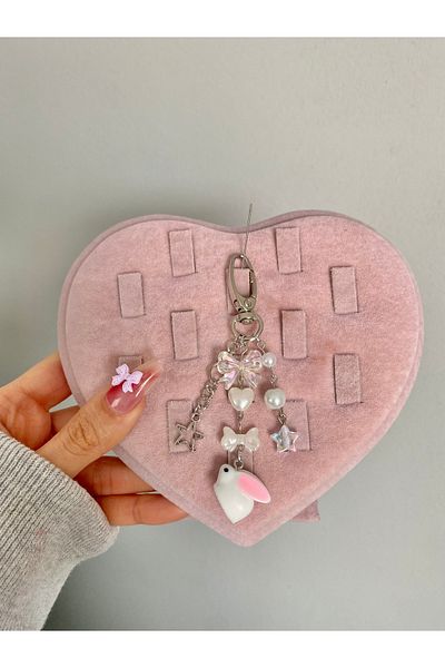 Pinky Lady Rabbit Fairycore Coquette Designer Bag Charm Bag Accessory Keychain