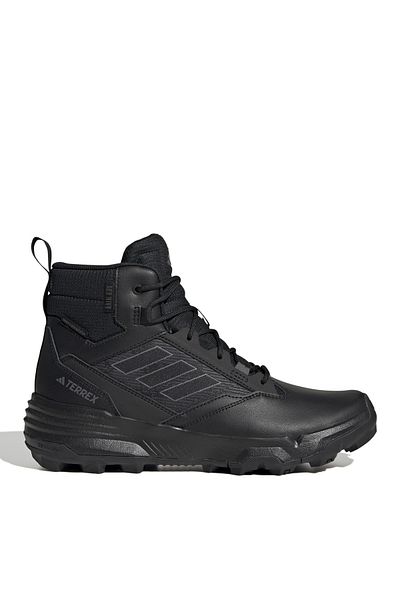 adidas Μπεζ ανδρικά δερμάτινα παπούτσια εξωτερικού χώρου IF4977-TERREX UNITY LEA MI CBL