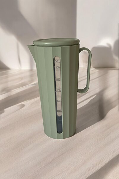 Dore Voir Yuvarlak Ölçülü Sert Plastik Sürahi-1500 ML /Karışık Renkli Gönderim