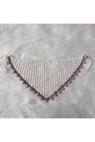 Home Hand Knitted Tulip Detail Hair Band /Bandana