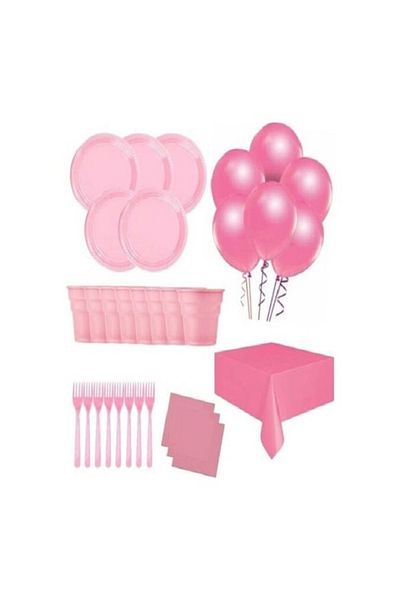 Party Country Economical Pink Concept Birthday Party Set for 25 People