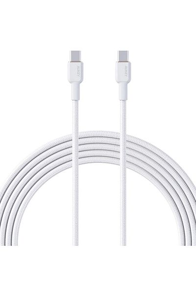 AUKEY Nylon Braided USB-C To USB-C Cable 1.8m White