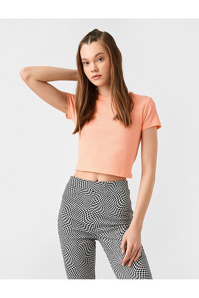 Koton Tshirt Short Sleeve Crew Neck Cotton