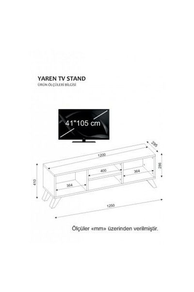 SAHABA Yaren white TV table