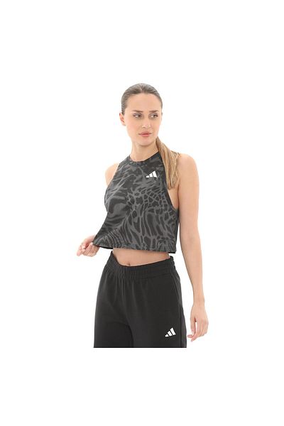 adidas adidas Mın Aop Tank - Tricou pentru femei, antracit JE6153-K