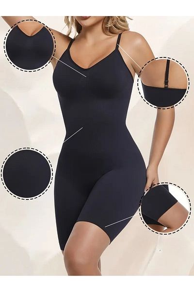 MİSTİRİK Model Larix Extra Recovery Extra fermitate Salopetă lungime Corset Belly Toping Corset Culoare neagră