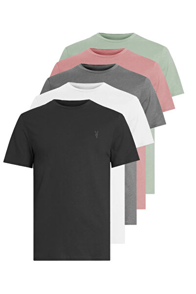 Kozik Ανδρικό μπλουζάκι 5 τεμαχίων μπλουζάκι με τυπική λεπτομέρεια κεντήματος