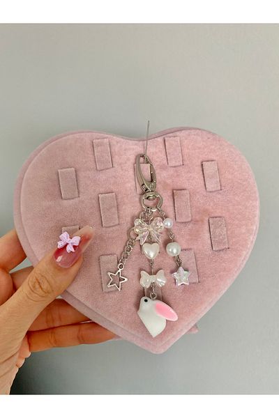 Pinky Lady Rabbit Fairycore Coquette Designer Bag Charm Bag Accessory Keychain