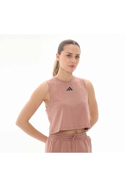 adidas Pink Adidas Boxy Tank 3S Women's T-Shirt Jj3494-K