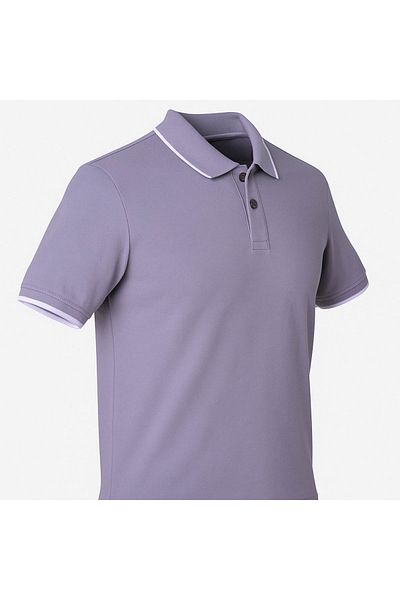 trender Striped Collar Light Gray Men's T-Shirt 2063