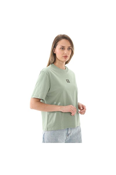 Timberland Green Green Stack Logo Brief Tee Women's T-Shirt