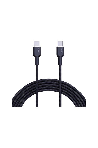 AUKEY كابل USB-C إلى USB-C مضفر من النايلون بطول 1 متر CB-NCC1 - أسود