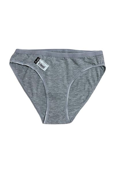 BEYAZTOPTAN Women's 100% Cotton Gray 3-Pack Slip Panties