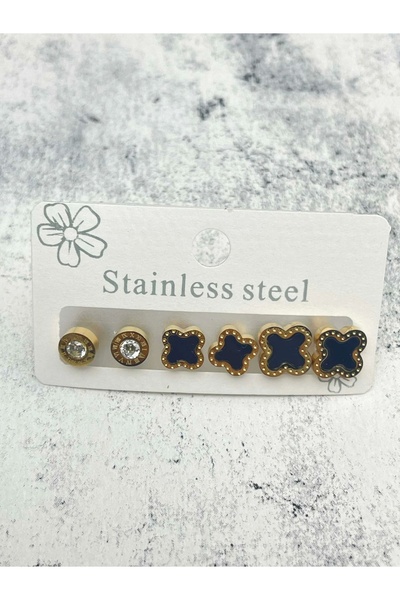 TakıDolabı أقراط فولاذية مكونة من 6 قطع