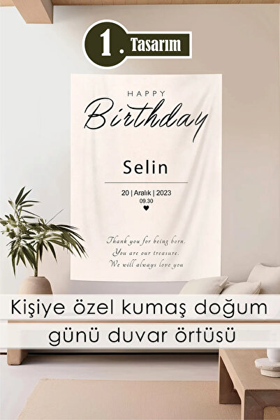 Atalya Reklam ve Tasarım Kişiye Özel Doğum Günü Happy Birthday Yazısı , Duvar...