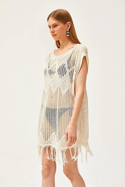 glztriko Tasseled Cotton Knitwear Pareo