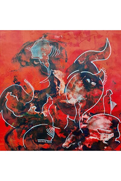 artoloji Pınar Akbaba - İsimsiz - 2024 - Tuval üzerine akrilik boya - 45x45 cm
