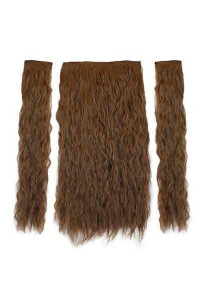 AKOLİFE Set de păr cu bretele laterale semi-ondulat intens Auburn Half Moon -...