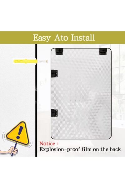 Generic 80*60 Silver Aluminum Frame Wall Mirror, Perfect for Your Home Decor