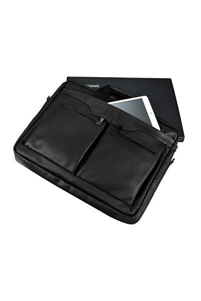 ergül çanta Луксозно куфарче за лаптоп от изкуствена кожа, съвместимо с компютър, 15,6 инча и 17 инча